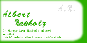 albert napholz business card